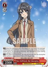 Best Girlfriend, Mai Sakurajima (SR) - Rascal Does Not Dream Series - Weiss Schwarz card