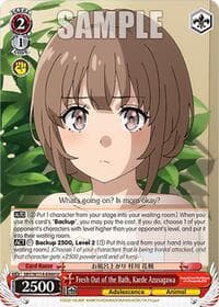 Fresh Out of the Bath, Kaede Azusagawa - Rascal Does Not Dream Series - Weiss Schwarz card