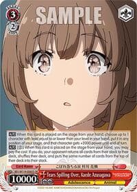 Tears Spilling Over, Kaede Azusagawa (SR) - Rascal Does Not Dream Series - Weiss Schwarz card