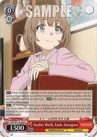 Another World, Kaede Azusagawa - Rascal Does Not Dream Series - Weiss Schwarz card