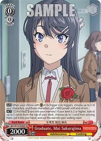 Graduate, Mai Sakurajima (SR) - Rascal Does Not Dream Series - Weiss Schwarz card