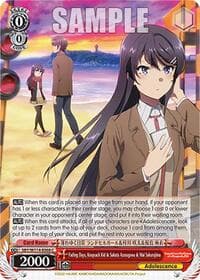Fading Days, Knapsack Kid & Sakuta Azusagawa & Mai Sakurajima - Rascal Does Not Dream Series - Weiss Schwarz card