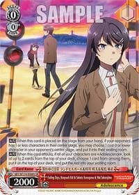 Fading Days, Knapsack Kid & Sakuta Azusagawa & Mai Sakurajima (SR) - Rascal Does Not Dream Series - Weiss Schwarz card