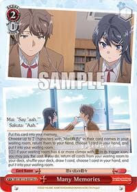 Many Memories (B) - Rascal Does Not Dream Series - Weiss Schwarz card