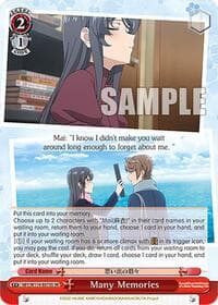 Many Memories (SR) - Rascal Does Not Dream Series - Weiss Schwarz card
