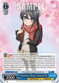Momentary Illusion, Knapsack Kid - Rascal Does Not Dream Series - Weiss Schwarz card