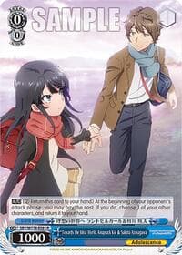 Towards the Ideal World, Knapsack Kid & Sakuta Azusagawa - Rascal Does Not Dream Series - Weiss Schwarz card