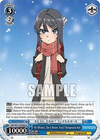 Hi Mister, Do I Know You? Knapsack Kid - Rascal Does Not Dream Series - Weiss Schwarz card