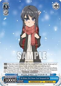 Hi Mister, Do I Know You? Knapsack Kid (SR) - Rascal Does Not Dream Series - Weiss Schwarz card