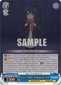 Lost Child, Knapsack Kid - Rascal Does Not Dream Series - Weiss Schwarz card