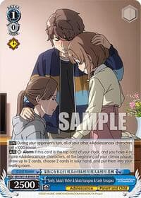 Family, Sakuta's Mother & Sakuta Azusagawa & Kaede Azusagawa (SR) - Rascal Does Not Dream Series - Weiss Schwarz card