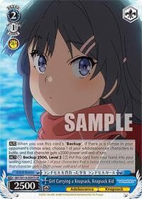 Girl Carrying a Knapsack, Knapsack Kid (SR) - Rascal Does Not Dream Series - Weiss Schwarz card