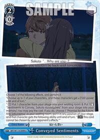 Conveyed Sentiments - Rascal Does Not Dream Series - Weiss Schwarz card
