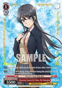Advancing Towards the Future, Mai Sakurajima (PR) (Foil) - Rascal Does Not Dream Series - Weiss Schwarz card