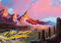 Rugged Highlands Art Card (29/54) (Gold-Stamped Signature) - Art Series: Tarkir: Dragonstorm - Magic: The Gathering card