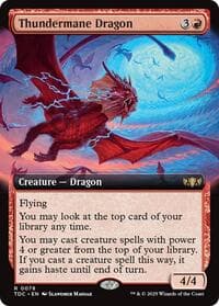 Thundermane Dragon (Extended Art) - Commander: Tarkir: Dragonstorm - Magic: The Gathering card