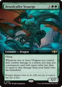 Broodcaller Scourge (Extended Art) - Commander: Tarkir: Dragonstorm - Magic: The Gathering card