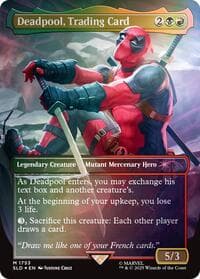 Deadpool, Trading Card (1753) (Rainbow Foil) - Secret Lair Drop Series - Magic: The Gathering card