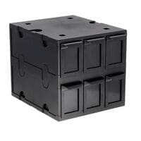 6 Drawer Card Catalog - Black - BCW Card Storage Boxes - Collectible Storage card