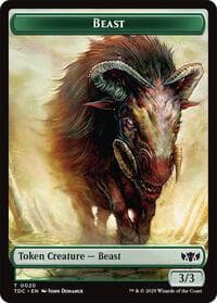 Beast // Treasure Double-Sided Token - Commander: Tarkir: Dragonstorm - Magic: The Gathering card