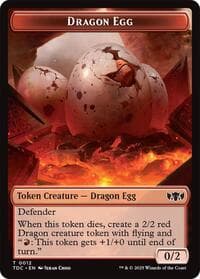 Dragon Egg // Dragon (0013) Double-Sided Token - Commander: Tarkir: Dragonstorm - Magic: The Gathering card