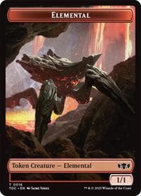 Elemental (0016) // Gold Double-Sided Token - Commander: Tarkir: Dragonstorm - Magic: The Gathering card