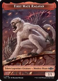 First Mate Ragavan // Treasure Double-Sided Token - Commander: Tarkir: Dragonstorm - Magic: The Gathering card