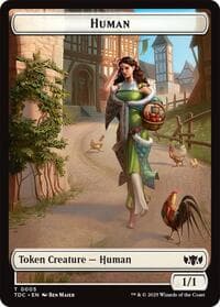 Human // Rat Double-Sided Token - Commander: Tarkir: Dragonstorm - Magic: The Gathering card