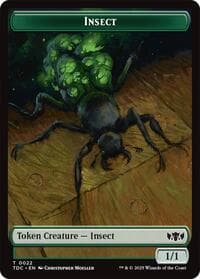 Insect (0022) // Plant Double-Sided Token - Commander: Tarkir: Dragonstorm - Magic: The Gathering card