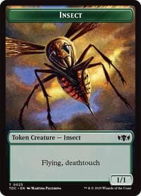Insect (0023) // Wall Double-Sided Token - Commander: Tarkir: Dragonstorm - Magic: The Gathering card