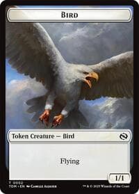 Bird // Monk Double-Sided Token - Tarkir: Dragonstorm - Magic: The Gathering card