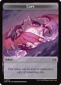 Copy // Monk Double-Sided Token - Tarkir: Dragonstorm - Magic: The Gathering card