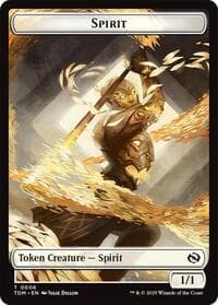 Spirit (0006) // Spirit (0007) Double-Sided Token - Tarkir: Dragonstorm - Magic: The Gathering card
