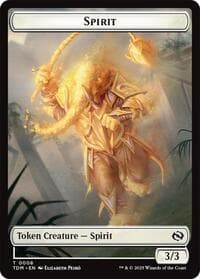 Spirit (0008) // Spirit (0009) Double-Sided Token - Tarkir: Dragonstorm - Magic: The Gathering card