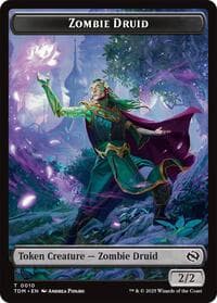 Zombie Druid // Treasure Double-Sided Token - Tarkir: Dragonstorm - Magic: The Gathering card