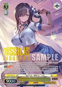 "As Long As We're With Friends" Naga (SSP) (Gold Patterned Stamp) - GODDESS OF VICTORY: NIKKE - Weiss Schwarz card