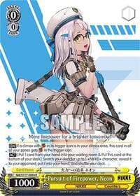 Pursuit of Firepower, Neon - GODDESS OF VICTORY: NIKKE - Weiss Schwarz card