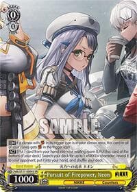 Pursuit of Firepower, Neon (SR) - GODDESS OF VICTORY: NIKKE - Weiss Schwarz card