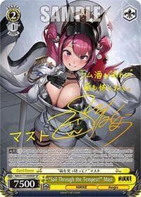 "Sail Through the Tempest!" Mast (SP) (Gold Stamp) - GODDESS OF VICTORY: NIKKE - Weiss Schwarz card