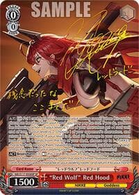 "Red Wolf" Red Hood (SP) (Gold Stamp) - GODDESS OF VICTORY: NIKKE - Weiss Schwarz card