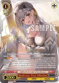 Modernia: First Affection (SEC+) (Gold Stamp) - GODDESS OF VICTORY: NIKKE - Weiss Schwarz card