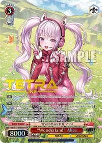 "Wonderland" Alice (SSP) (Gold Patterned Stamp) - GODDESS OF VICTORY: NIKKE - Weiss Schwarz card