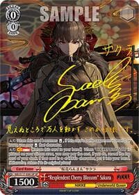 "Resplendent Cherry Blossom" Sakura (SP) (Gold Stamp) - GODDESS OF VICTORY: NIKKE - Weiss Schwarz card