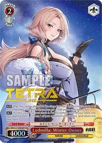 Ludmilla: Winter Owner (SSP) (Gold Patterned Stamp) - GODDESS OF VICTORY: NIKKE - Weiss Schwarz card
