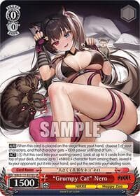 "Grumpy Cat" Nero (SR) - GODDESS OF VICTORY: NIKKE - Weiss Schwarz card