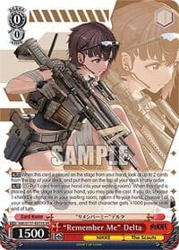 "Remember Me" Delta (SR) - GODDESS OF VICTORY: NIKKE - Weiss Schwarz card