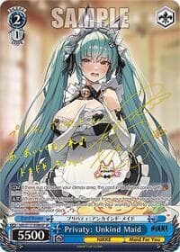 Privaty: Unkind Maid (SP) (Gold Stamp) - GODDESS OF VICTORY: NIKKE - Weiss Schwarz card