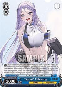 "Sprint" Folkwang (SR) - GODDESS OF VICTORY: NIKKE - Weiss Schwarz card