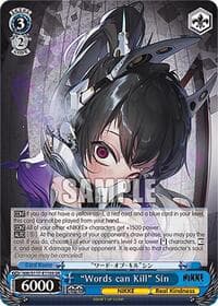 "Words can Kill" Sin (SR) - GODDESS OF VICTORY: NIKKE - Weiss Schwarz card