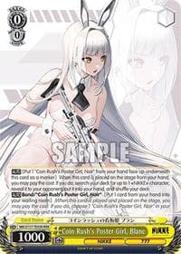 Coin Rush's Poster Girl, Blanc (RRR) - GODDESS OF VICTORY: NIKKE - Weiss Schwarz card